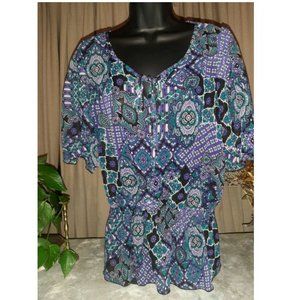 AB studio,** Ladies Purple Mod top in size Medium